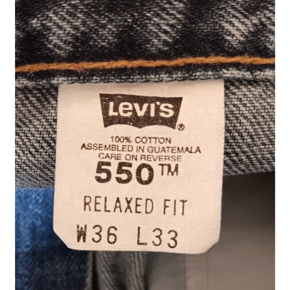Vtg Levis 550 Jeans Men 36x33 Blue Denim Relaxed Tapered 90s Y2K NEW DEADSTOCK - Picture 7 of 8